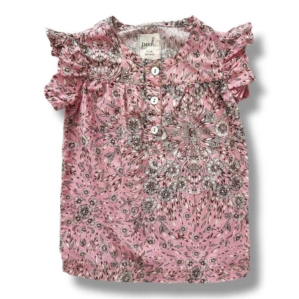 Peek | Ruffle Sleeve Paisley Baby Dress (3-6 mos)